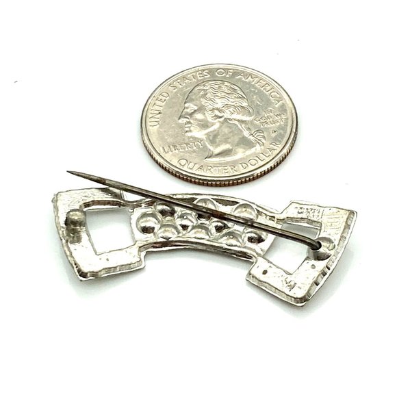 Vintage Staybrite Style Brooch, Collar Stay Lapel Pin Signed H&H, Unisex - Picture 4 of 5